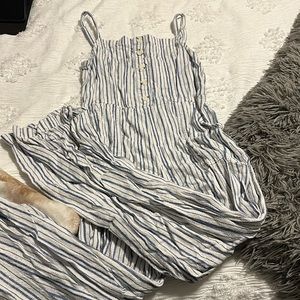 Old navy jumpsuit, blue and white stripes, size x-small